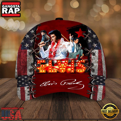 Elvis Presley Music Legend Pattern Classic Cap Hats