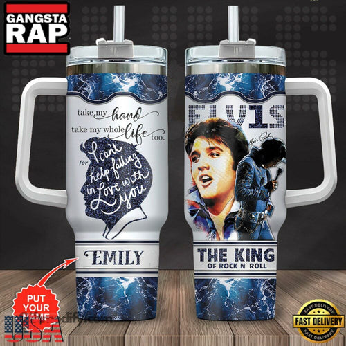 Elvis Presley The King of Rock N Roll Music Custom Tumbler Cup 40oz