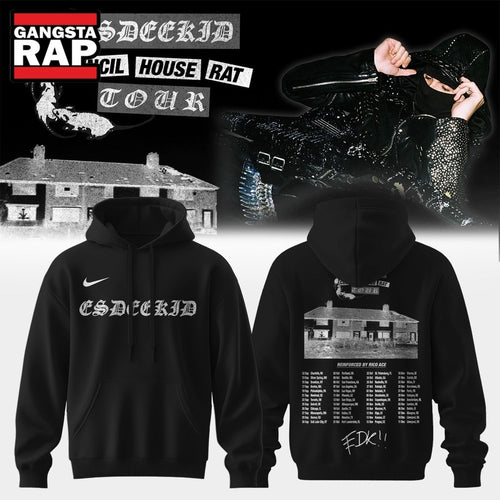 EsDeeKid Council House Rat Tour 2026 Black Hoodie , Music Trend Shirt
