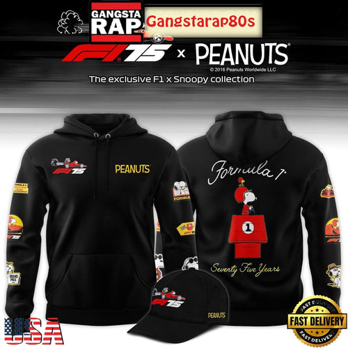 F1 x Peanuts 75 Years Snoopy Racing All Over Print Hoodie