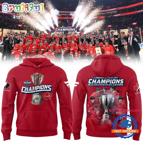 FACE-OFF CHAMPIONS 2025 Canada Team Hockey Limited Edition Hoodie T-Shirt