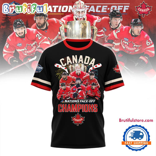 FACE-OFF CHAMPIONS 2025 Canada Team Hockey Limited Winner Black T Shirt