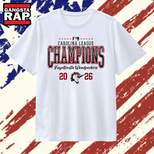 Fayetteville Woodpeckers Merch Carolina League Champions 2026 T Shirt