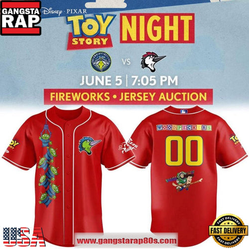 Fayetteville Woodpeckers x Toy Story Night 2026 Custom Baseball Jersey