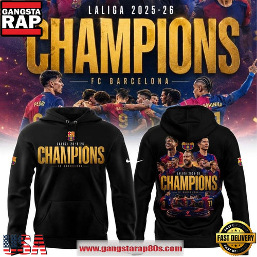 FC Barcelona Celebration La Liga 2025-26 Champions Limited Edition Hoodie