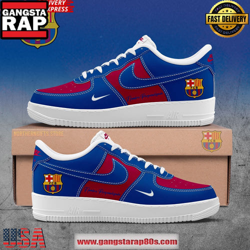 FC Barcelona x Nike Custom Name Air Force 1 Sneakers Shoes