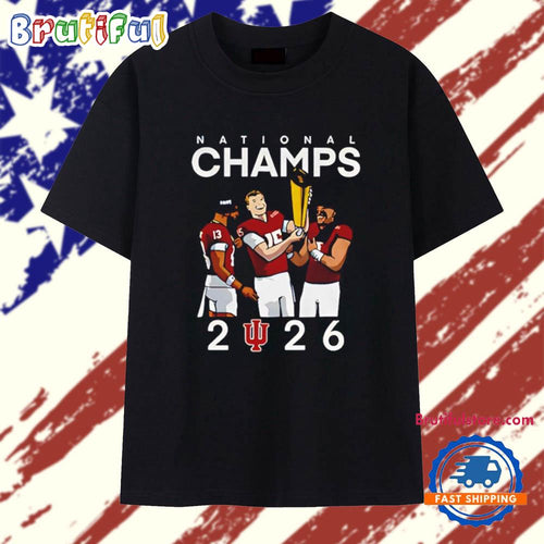 Fernando Mendoza cartoon Indiana Hoosiers National Champs Football Game Day 2026 T Shirt