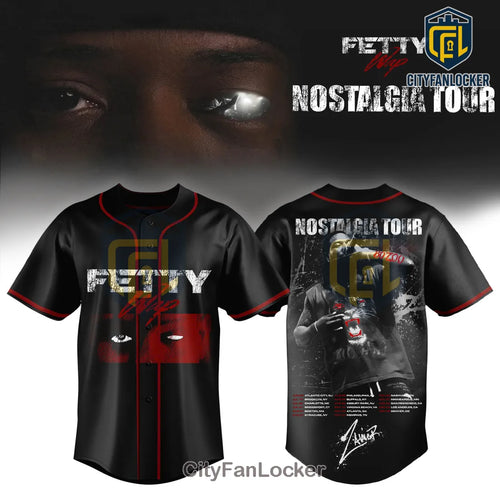 Fetty Wap Nostalgia Tour 2026 Limited Edition Black Baseball Jersey