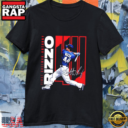 First Baseball-Anthony Rizzo Chicago Cubs Stretch Autographed Unisex T Shirt
