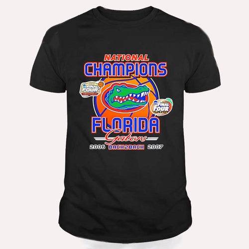 Florida basketball Back to Back NCAA Champions 2006 2007 T Shirt