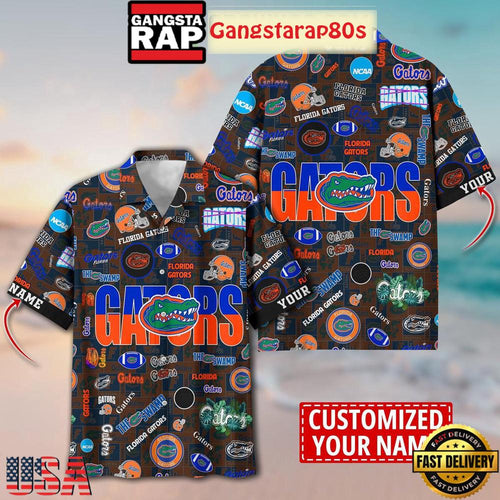 Florida Gators Solgan The Swamp True Fan Spirit Custom Name Aloha Hawaiian Shirt