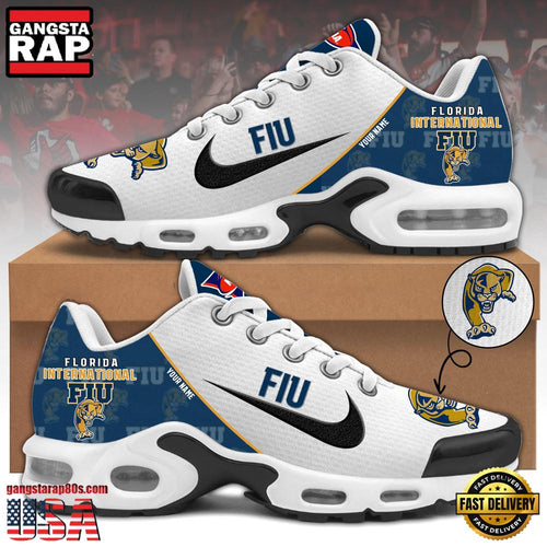 NCAA Custom Name Florida International Football Mascot Symbol Air Max Plus Shoes Running Sneakers