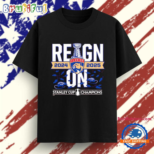 Florida Panthers 2024-2025 Back-to-Back Stanley Cup Champions Reign On T Shirt