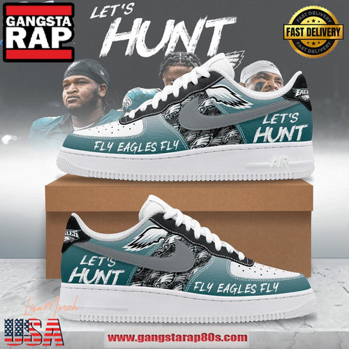 Fly Eagles Fly Let’s Hunt Air Force 1 Running Sneakers Shoes