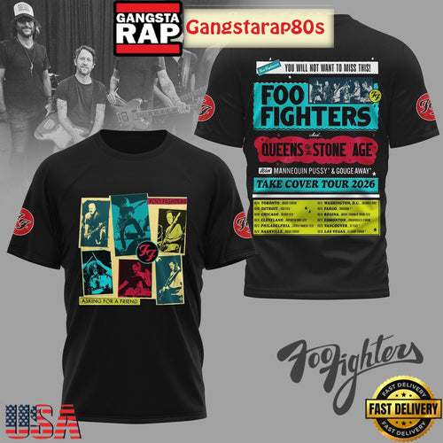 Foo Fighters Take Cover Tour 2026 3D Shirt