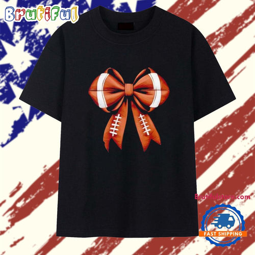 Football Coquette Bow T Shirt