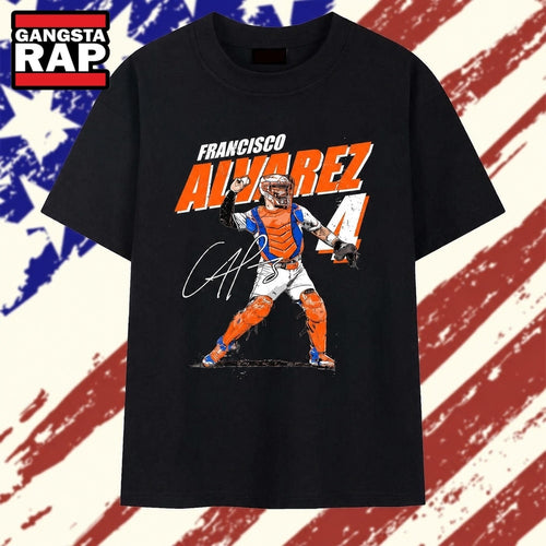 Francisco Alvarez New York Mets number 4 Signature T Shirt