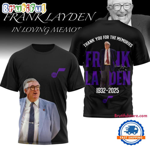 Frank Layden Utah Jazz 1932 2025 Thank You For The Memories 3D Shirt
