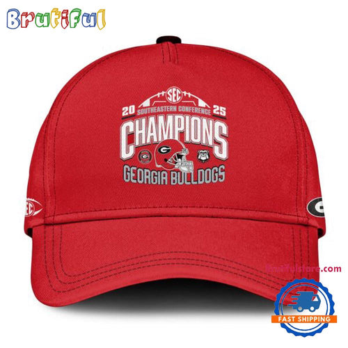 Georgia Bulldogs 2025 SEC Football Conference Champions Limited Edition Red Cap