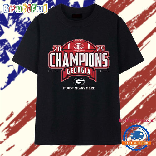 Georgia Bulldogs Blue 84 Women’s 2025 SEC Football Champions Locker Room T Shirt