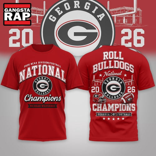 Georgia Bulldogs NCAA Road to Glory 2026 Football Champions 3D Shirt