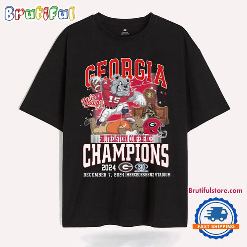 Georgia Go Dawgs Big Ten Conference Champions 2024 Team Graphics T Shirt
