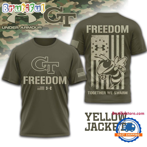 Georgia Tech Yellow Jackets NCAA Freedom Under Armour Limited Edition 3D Shirt