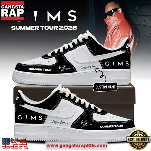 GIMS Summer Tour 2026 Limited Edition Signature Black Custom Air Force 1 Shoes Running Sneakers