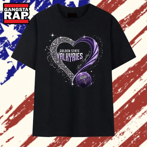 Golden State Valkyries Heart Shirt, Purple Basketball Fan T Shirt , Vintage Trending Shirt