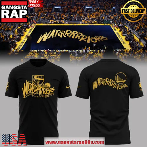 Golden State Warriors NBA Play Off 2025 Black Unisex T Shirt
