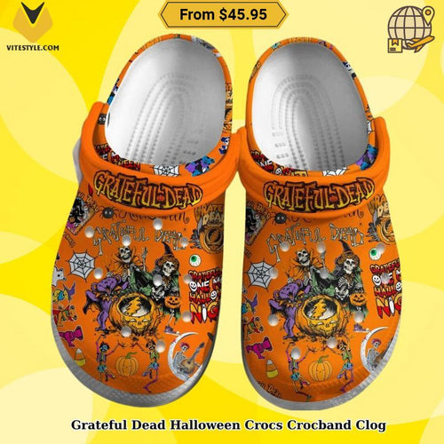 Grateful Dead Halloween Crocs Crocband Clog
