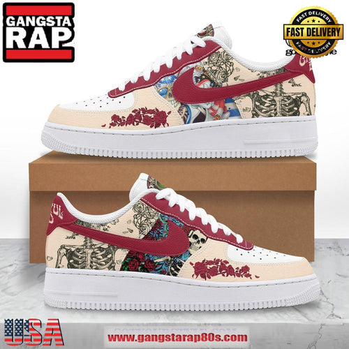 Grateful Dead Skull Limited Air Force 1 Running Sneakers Shoes
