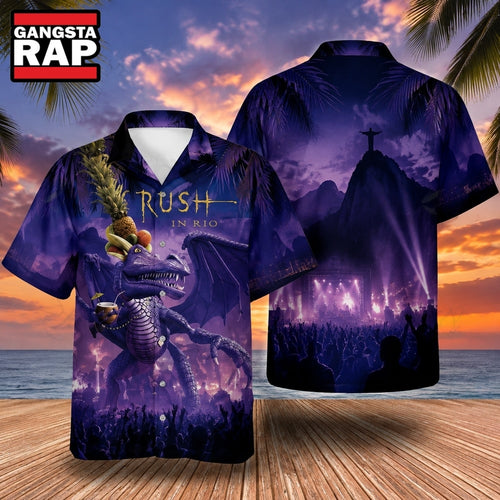 Great Rock Band Rush In Rio Summer Aloha Hawaiian Shirt, Music Hawaiian Shirt