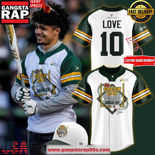 Green Bay Charity Softball x Jordan Love 2025 Baseball Jersey Shirt