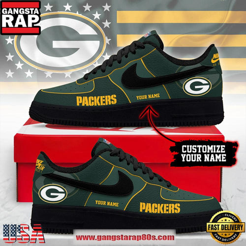 Green Bay Packers New 2026 Version NFL Custom Air Force 1 Running Sneakers Shoes