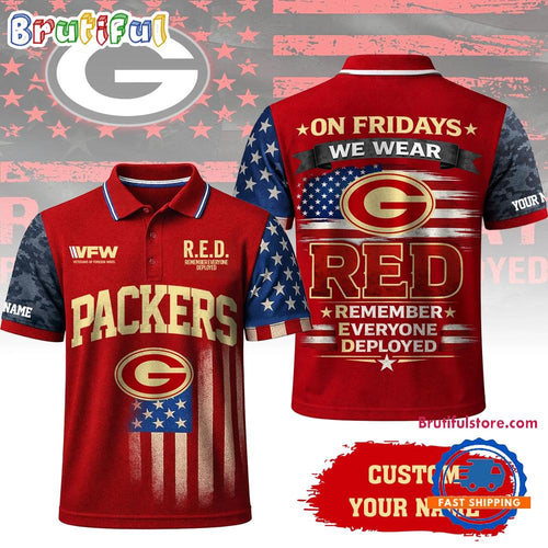 Green Bay Packers 2026 NFL Red Friday Limited Edition Polo Shirt