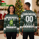 Green Bay Packers Frog Resist Custom Name And Number Ugly Christmas Sweater