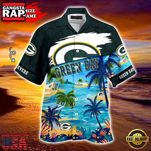 Green Bay Packers NFL Custom Name New Design Hawaiian Shirt