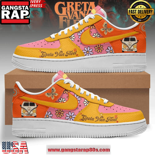 Greta Van Fleet Flower Power Unique Design Nike Air Force 1 Sneakers Shoes