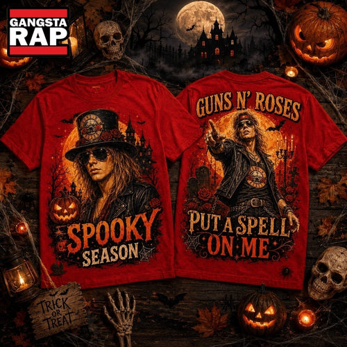 Guns N’ Roses Halloween Orange Moon Vibe Spooky Season 3D Shirt , Music Trending 3D Shirt