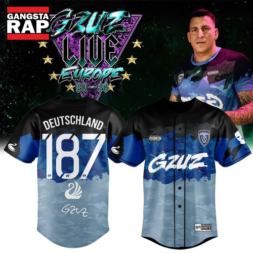 GZUZ LIVE EUROPE TOUR 2026 Signed New Design Baseball Jersey