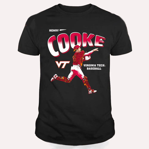Henry Cooke Virginia Tech Hokies Illustrated T Shirt