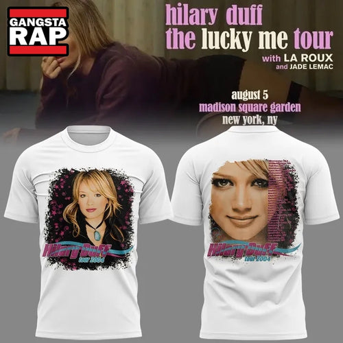Hilary Duff 2004 Vintage Reprint White T Shirt , Music Trend Shirt