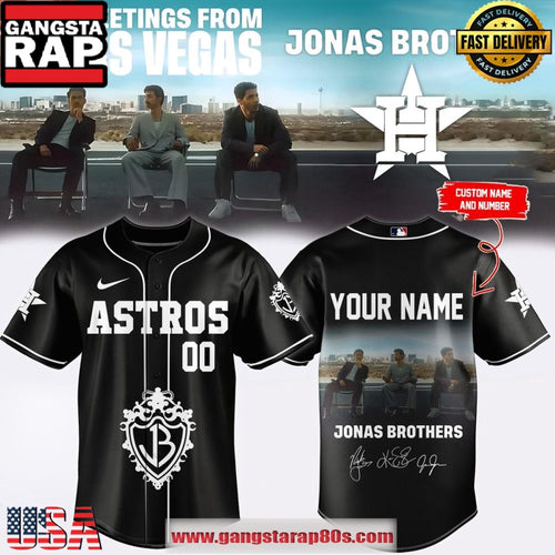 Houston Astros x Jonas Brothers Greetings From Las Vegas Tour 2026 Custom Baseball Jersey