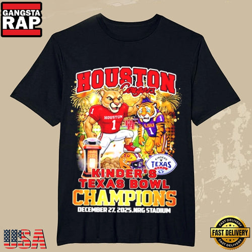 Houston Cougars Football 2025 Kinder’s Texas Bowl Champions T-Shirt