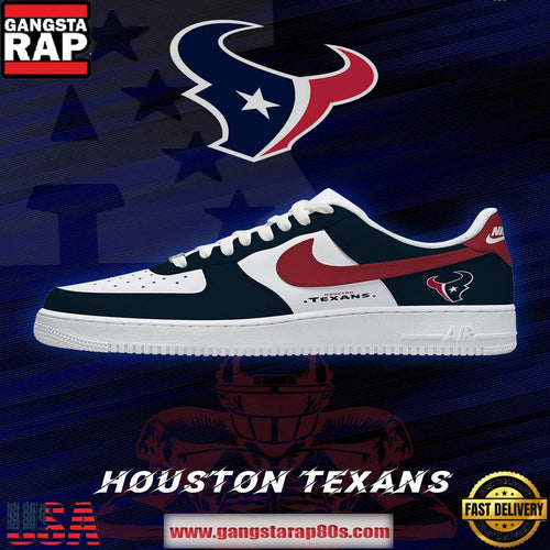 Houston Football New Version Custom Air Force 1 Shoes Running Sneakers