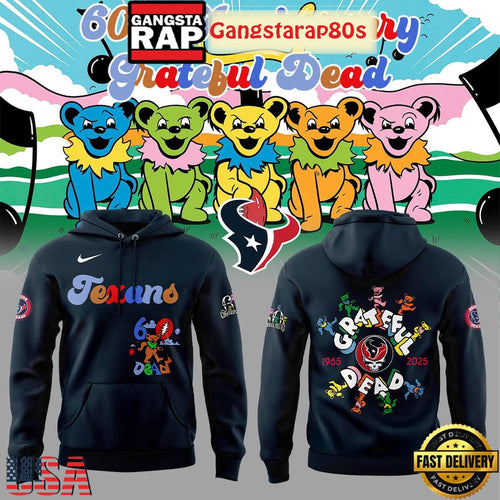 Houston Texans 60th Anniversary Birthday Grateful Dead Limited Unisex Hoodie