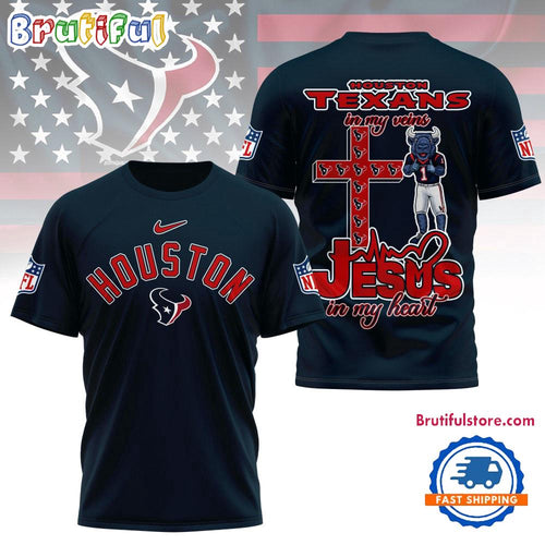 Houston Texans In My Veins In My Heart All Over Print Shirt