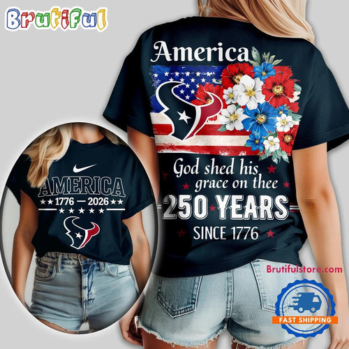 Houston Texans NFL America God Shed His Grace On Thee Unisex T Shirt