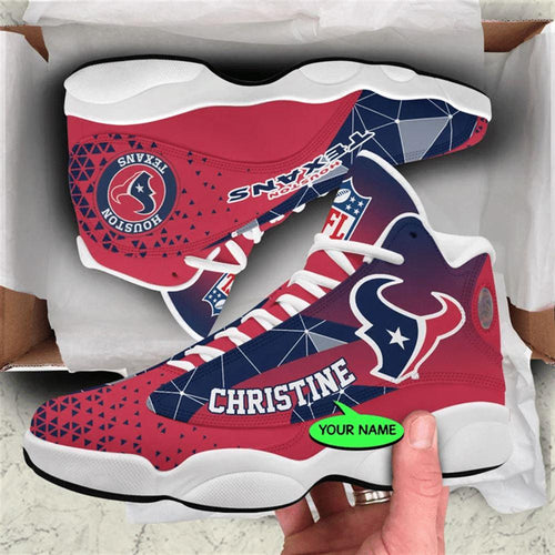 Houston Texans NFL Custom Name Retro Jordan 13 Shoes